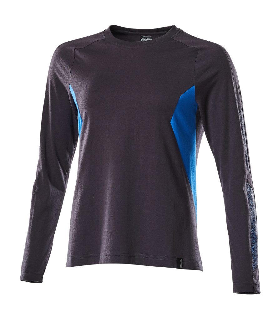 T-shirt lange mouwen Dames 18391 - 01091 - donkermarine/helder blauw