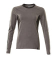 T-shirt lange mouwen Dames 18391 - 1809 - donkerantraciet/zwart