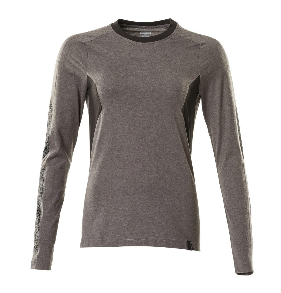 T-shirt lange mouwen Dames 18391 - 1809 - donkerantraciet/zwart