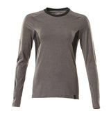 T-shirt lange mouwen Dames 18391 - 1809 - donkerantraciet/zwart