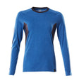 T-shirt lange mouwen Dames 18391 - 91010 - helder blauw/donkermarine