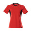 T-shirt Dames 18392 - 20209 - signaalrood/zwart