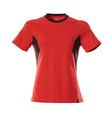 T-shirt Dames 18392 - 20209 - signaalrood/zwart