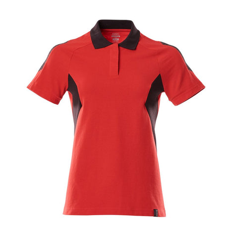 Poloshirt Dames 18393 - 20209 - signaalrood/zwart