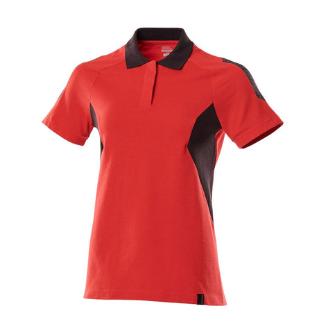 Poloshirt Dames 18393 - 20209 - signaalrood/zwart