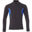 Sweatshirt met rits 18484 - 01091 - donkermarine/helder blauw