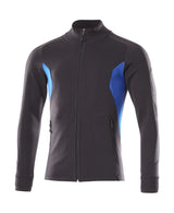 Sweatshirt met rits 18484 - 01091 - donkermarine/helder blauw