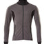 Sweatshirt met rits 18484 - 1809 - donkerantraciet/zwart