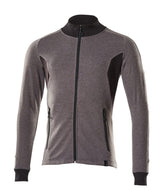 Sweatshirt met rits 18484 - 1809 - donkerantraciet/zwart