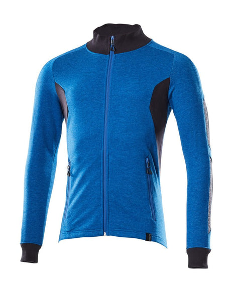 Sweatshirt met rits 18484 - 91010 - helder blauw/donkermarine