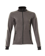 Sweatshirt met rits Dames 18494 - 1809 - donkerantraciet/zwart