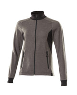 Sweatshirt met rits Dames 18494 - 1809 - donkerantraciet/zwart