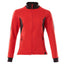 Sweatshirt met rits Dames 18494 - 20209 - signaalrood/zwart