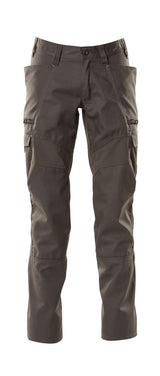 Broek met dijbeenzakken 18679 - 18 - donkerantraciet
