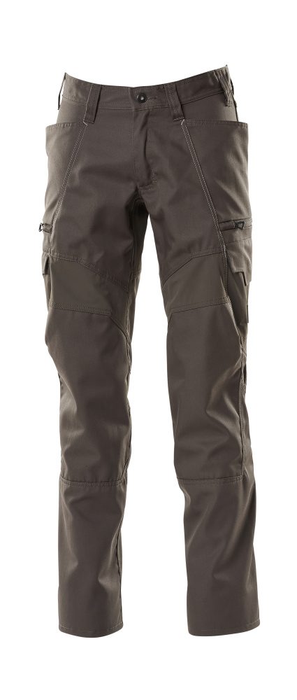 Broek met dijbeenzakken 18679 - 18 - donkerantraciet