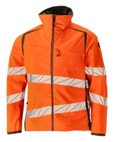 Softshell jas 19002 - 1433 - hi-vis oranje/mosgroen