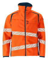 Softshell jas 19002 - 1444 - hi-vis oranje/donkerpetrol