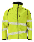 Softshell jas 19002 - 17010 - hi-vis geel/donkermarine