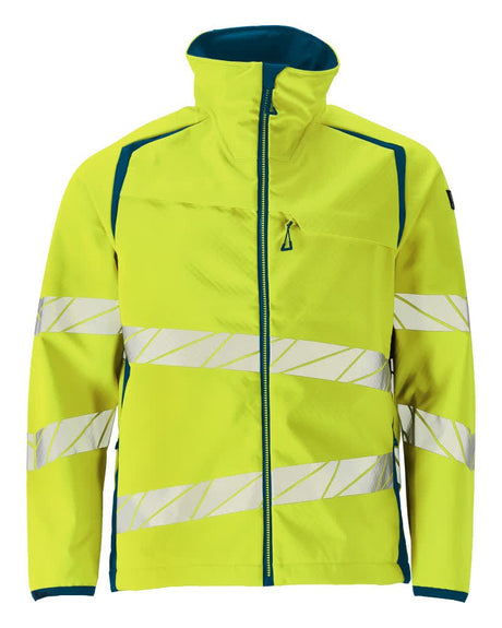 Softshell jas 19002 - 1744 - hi-vis geel/donkerpetrol