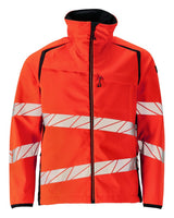 Softshell jas 19002 - 22210 - hi-vis rood/donkermarine
