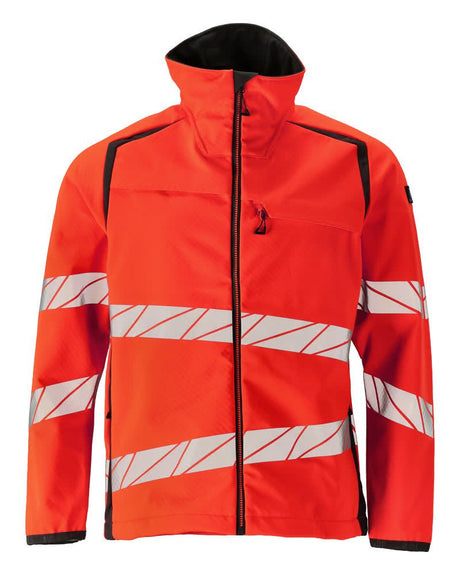 Softshell jas 19002 - 22218 - hi-vis rood/donkerantraciet