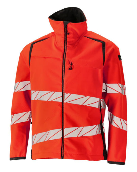 Softshell jas 19002 - 22218 - hi-vis rood/donkerantraciet