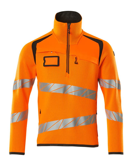 Gebreide trui 19005 - 1418 - hi-vis oranje/donkerantraciet
