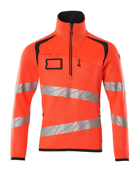 Gebreide trui 19005 - 22210 - hi-vis rood/donkermarine