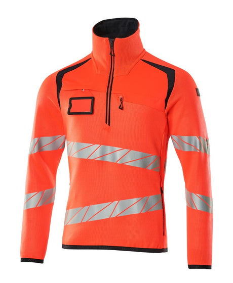 Gebreide trui 19005 - 22210 - hi-vis rood/donkermarine