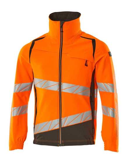 Shell jas 19009 - 1418 - hi-vis oranje/donkerantraciet