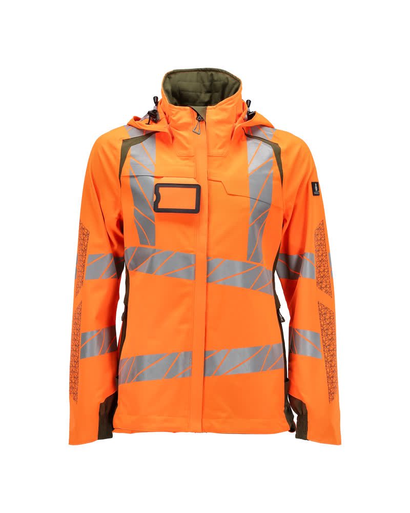 Shell jas Dames 19011 - 1433 - hi-vis oranje/mosgroen