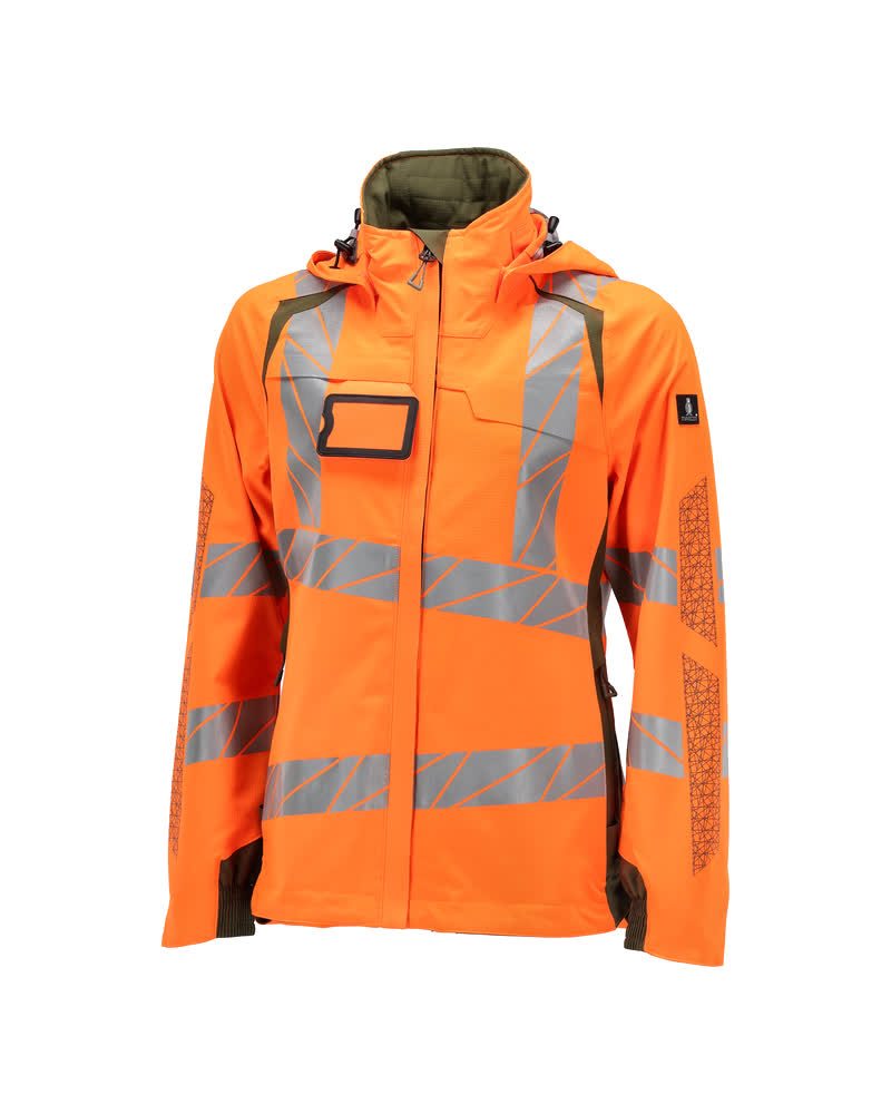 Shell jas Dames 19011 - 1433 - hi-vis oranje/mosgroen