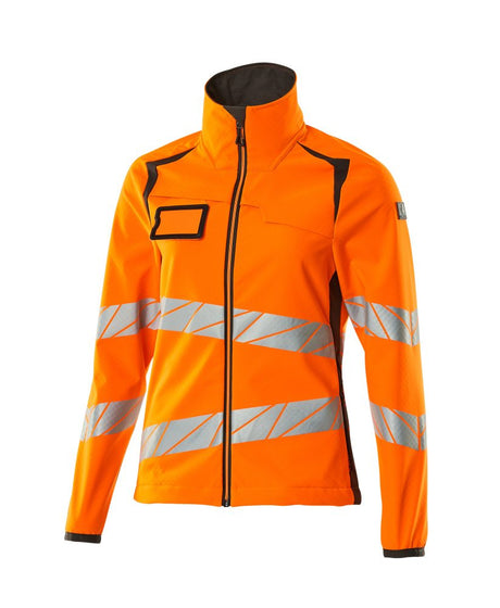 Softshell jas Dames 19012 - 1418 - hi-vis oranje/donkerantraciet