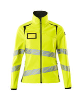 Softshell jas Dames 19012 - 1709 - hi-vis geel/zwart