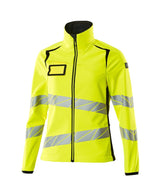 Softshell jas Dames 19012 - 1709 - hi-vis geel/zwart