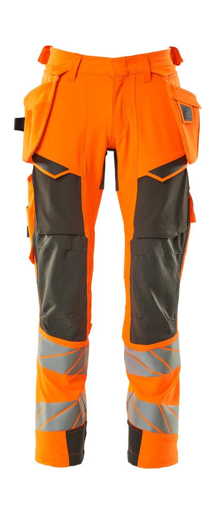 Broek met spijkerzakken 19031 - 1418 - hi-vis oranje/donkerantraciet