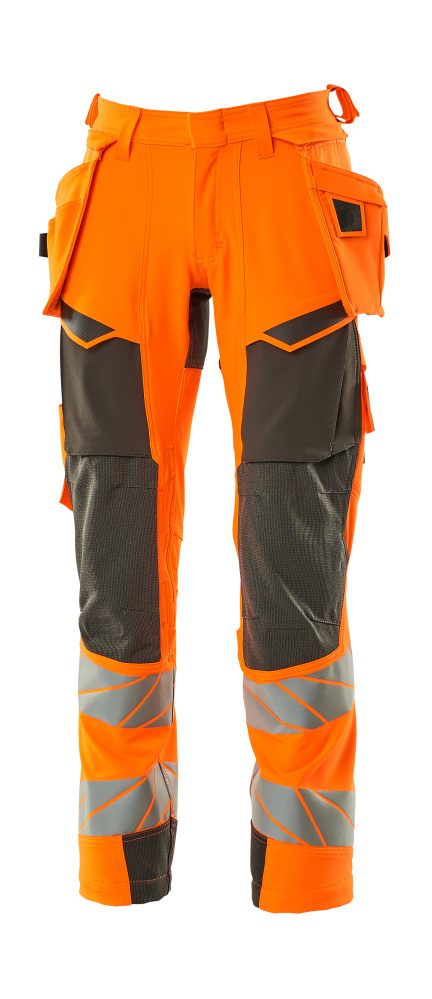 Broek met spijkerzakken 19031 - 1418 - hi-vis oranje/donkerantraciet