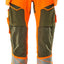 Broek met spijkerzakken 19031 - 1433 - hi-vis oranje/mosgroen
