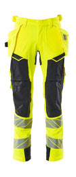 Broek met spijkerzakken 19031 - 17010 - hi-vis geel/donkermarine