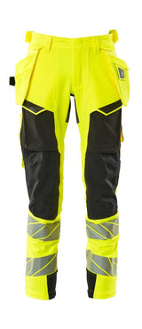 Broek met spijkerzakken 19031 - 1709 - hi-vis geel/zwart