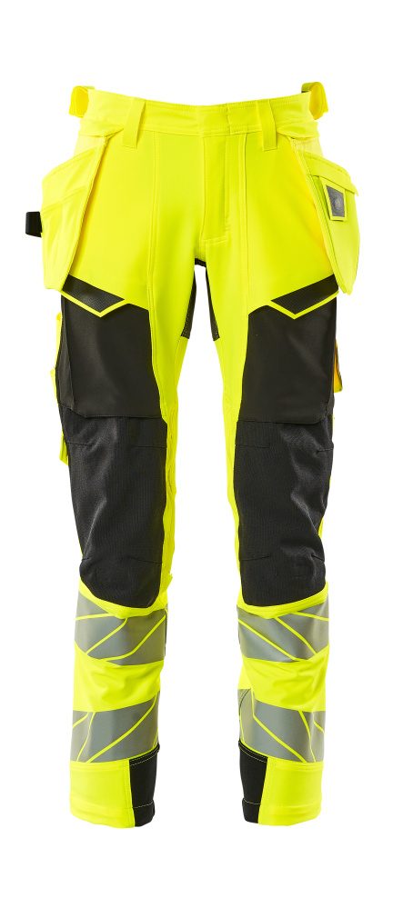 Broek met spijkerzakken 19031 - 1709 - hi-vis geel/zwart