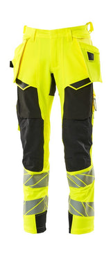 Broek met spijkerzakken 19031 - 1709 - hi-vis geel/zwart