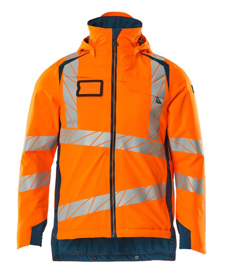 Winterjas 19035 - 1444 - hi-vis oranje/donkerpetrol
