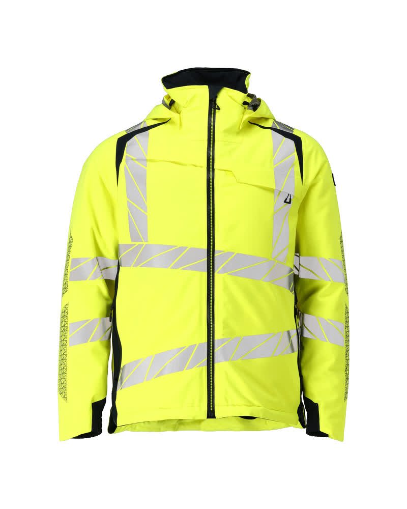Winterjas 19035 - 17010 - hi-vis geel/donkermarine