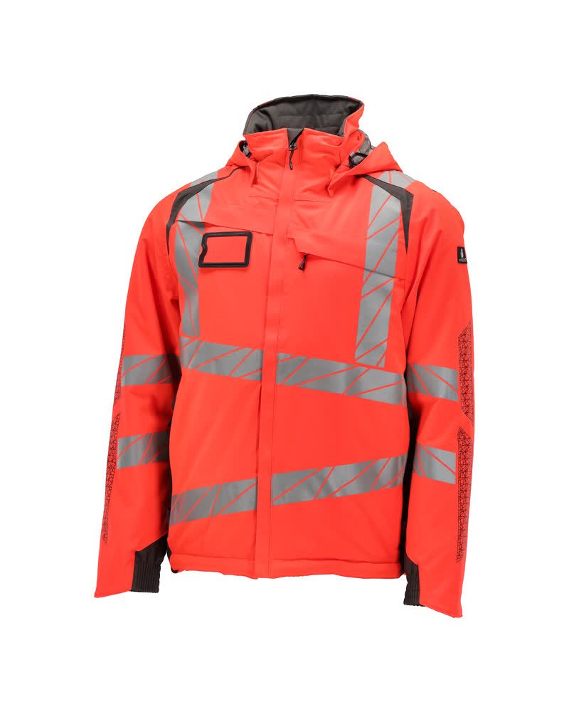 Winterjas 19035 - 22218 - hi-vis rood/donkerantraciet
