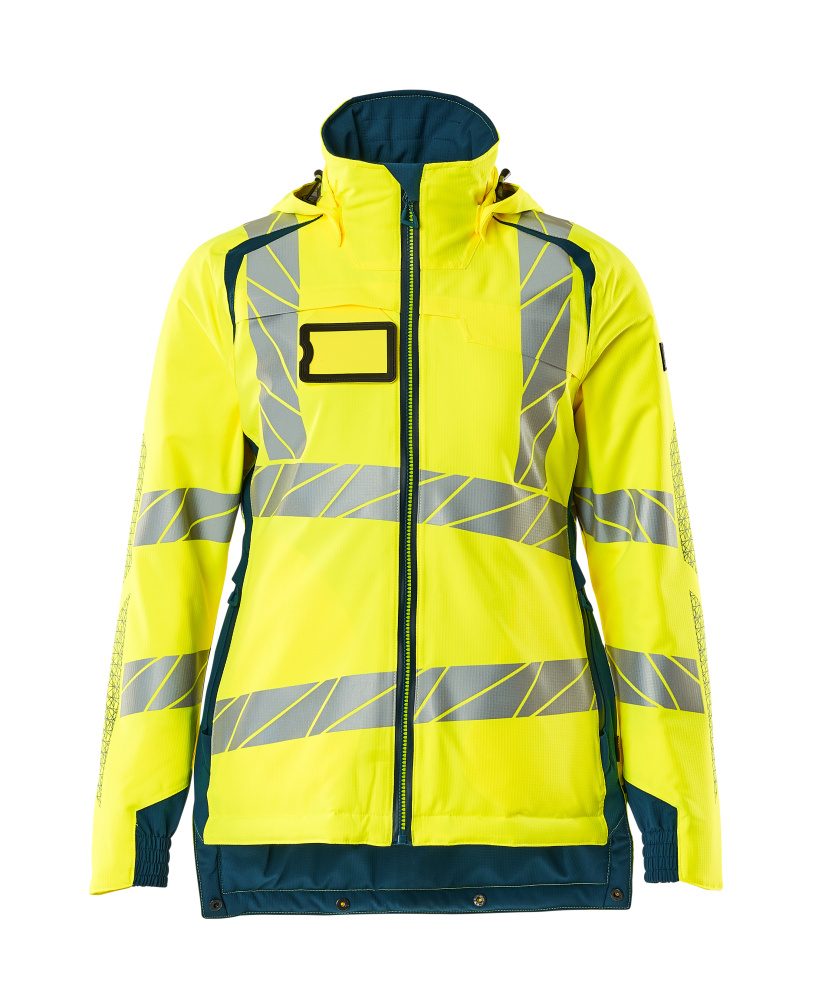 Winterjas Dames 19045 - 1744 - hi-vis geel/donkerpetrol