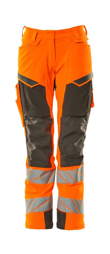 Broek met kniezakken Dames 19078 - 1418 - hi-vis oranje/donkerantraciet