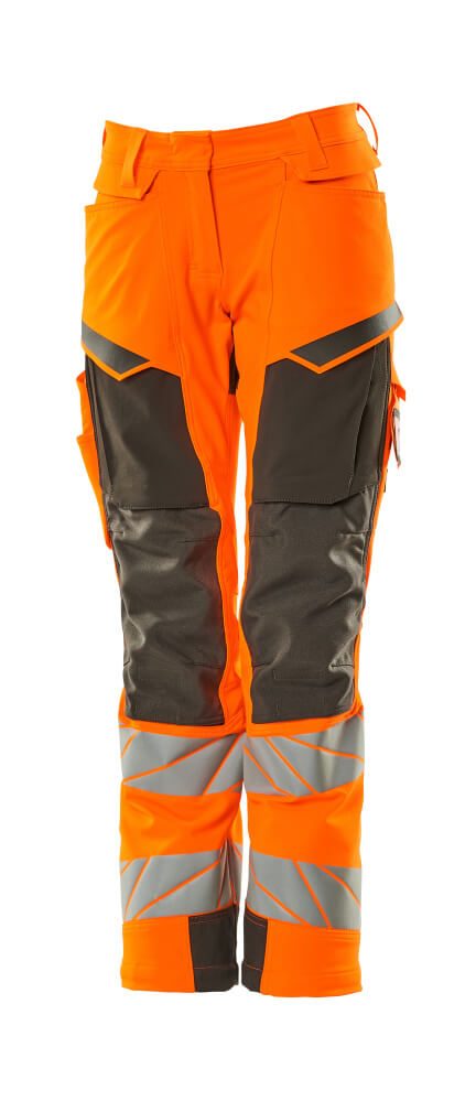 Broek met kniezakken Dames 19078 - 1418 - hi-vis oranje/donkerantraciet