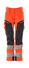 Broek met kniezakken Dames 19078 - 22210 - hi-vis rood/donkermarine