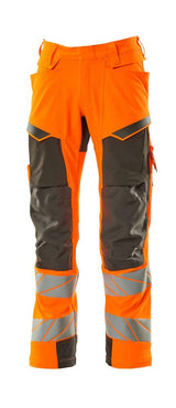 Broek met kniezakken 19079 - 1418 - hi-vis oranje/donkerantraciet